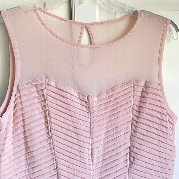 Cache Women’s‎ Sleeveless Polyamide Peachy Pink Blush Blouse Top Sz M NWT - Picture 1 of 10